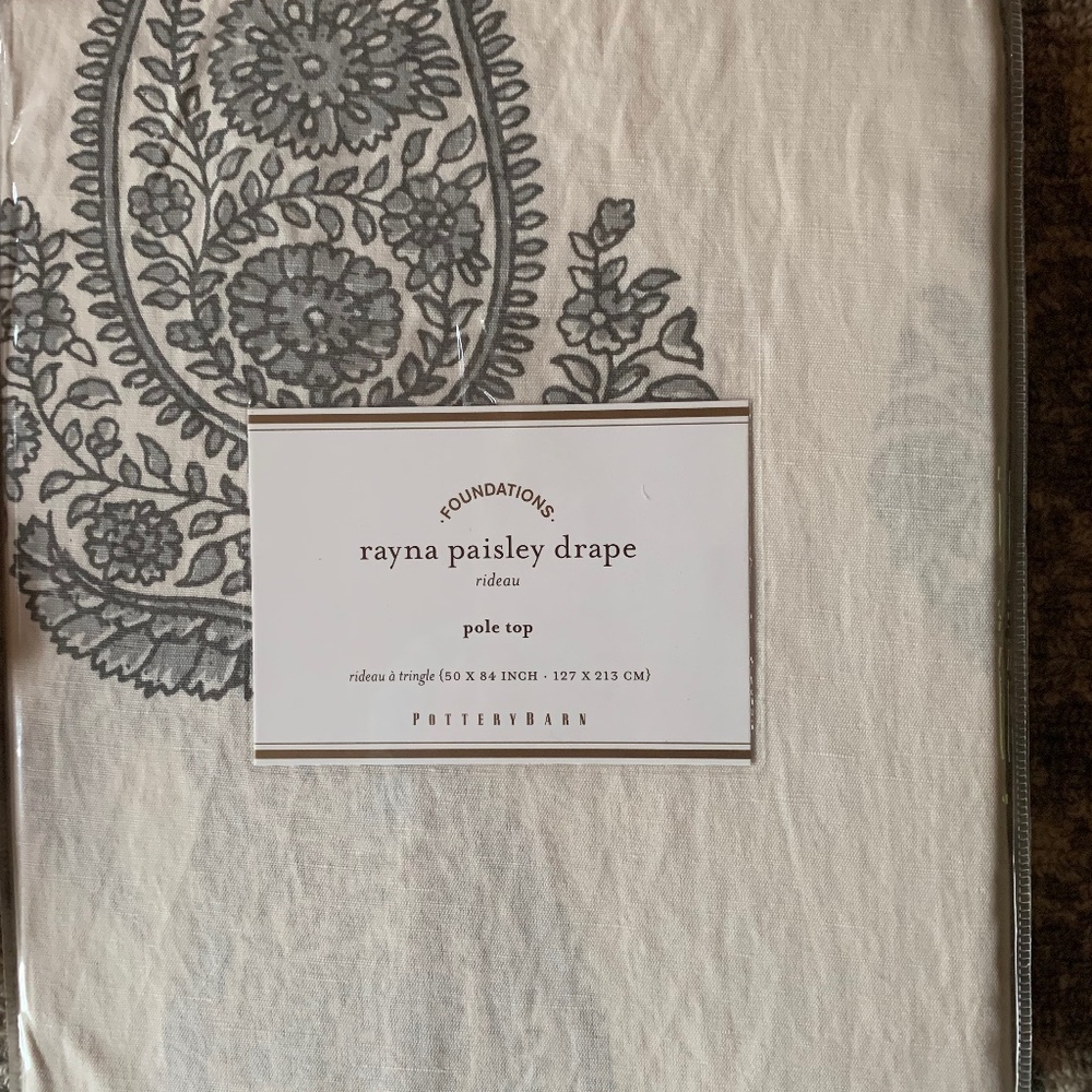 Pottery Barn Rayna Paisley Curtains 50 x 84 (Three)